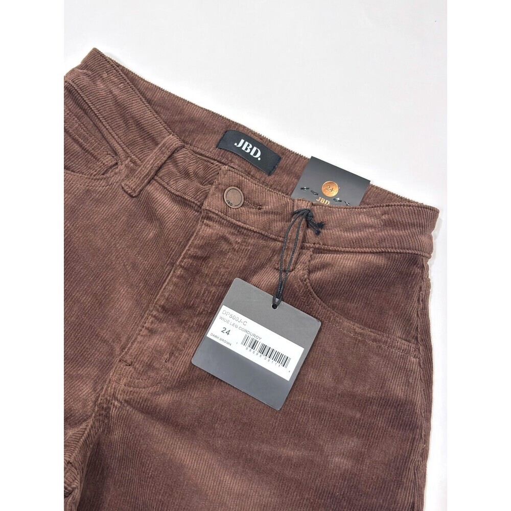 Just Black Denim JBD Brown Corduroy Wide Leg Pants NWT - Size 24 - Picture 4 of 8